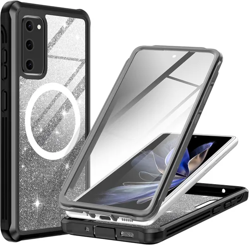 Vista 15 de Hekodonk Funda con Purpurina para Samsung Galaxy S24 Plus, Compatible con MagSafe