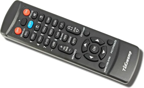 Vista 3 de TeKswamp Control remoto para proyector de video (negro) para Promethean PRM-30