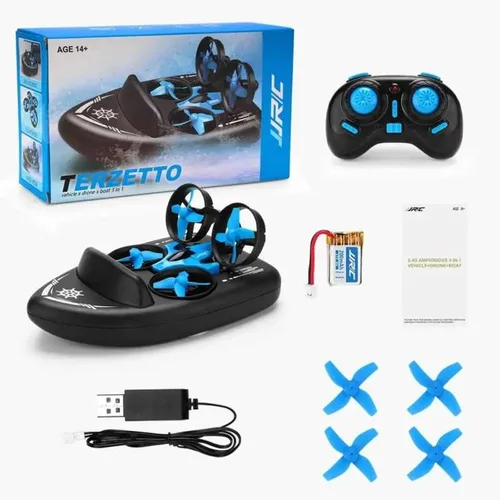Vista 3 de Mini Drone 3 en 1 para niños Agua, tierra y aire