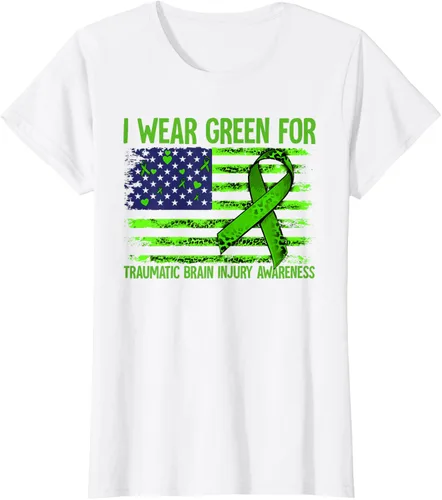 Vista 4 de Traumatic Brain Injury Awareness Camiseta, Blanco