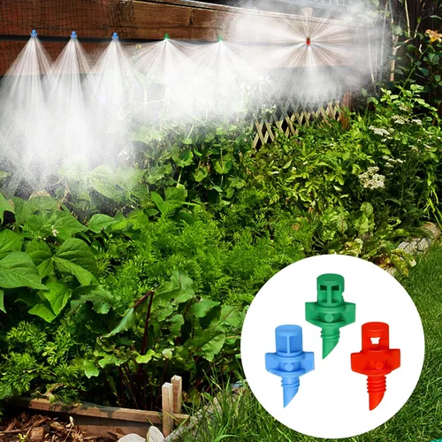 Vista 4 de 150 emisores de riego por goteo, cabezales de micro aspersores, rociadores de refracción de rociadores para plantas, sistema de agua de césped