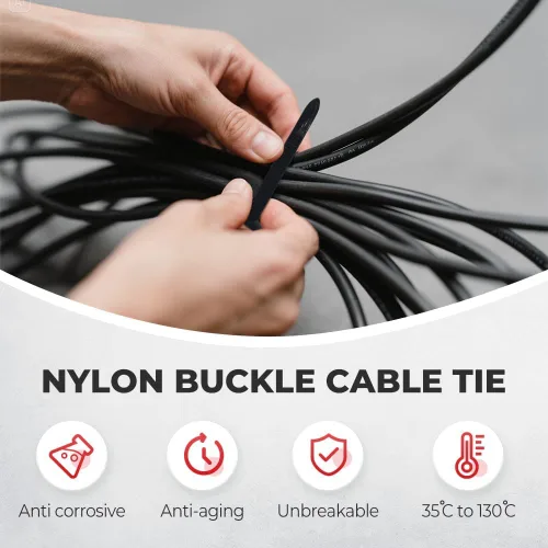 Vista 2 de Hebilla universal de nailon para bridas de cables, hebillas de bridas automáticas con nuevo agarre 2026, clips de cremallera automotrices, remache