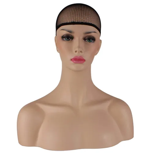 Vista 6 de Peluca de cosplay para mujeres con gorra, peluca de 28in largo y ondulado resistente al calor de AKStor, Rojo