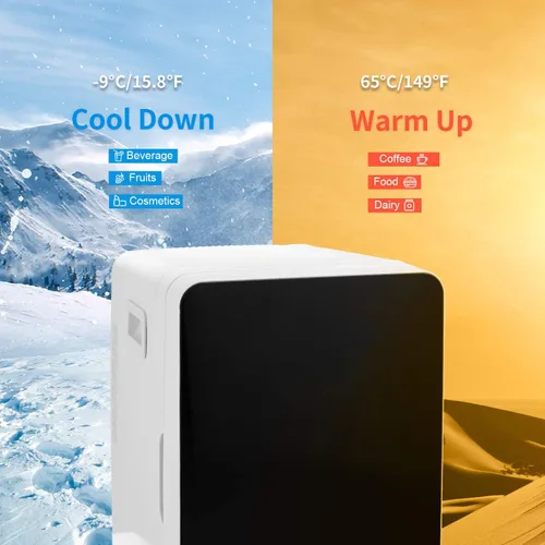 Vista 6 de Mini nevera, refrigerador compacto para Ooffice, mini refrigerador para dormitorio, congelador compacto de una sola puerta, gran capacidad de 20