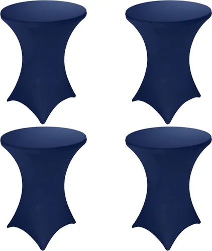 Vista 14 de Paquete de 4 manteles de elastano para mesa de cóctel de 32 x 43 pulgadas, manteles cuadrados elásticos de esquinas cuadradas, mantel redondo