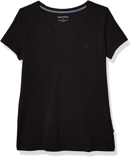 Vista 8 de Nautica Camiseta de algodón elástico con cuello en V para mujer Easy Comfort