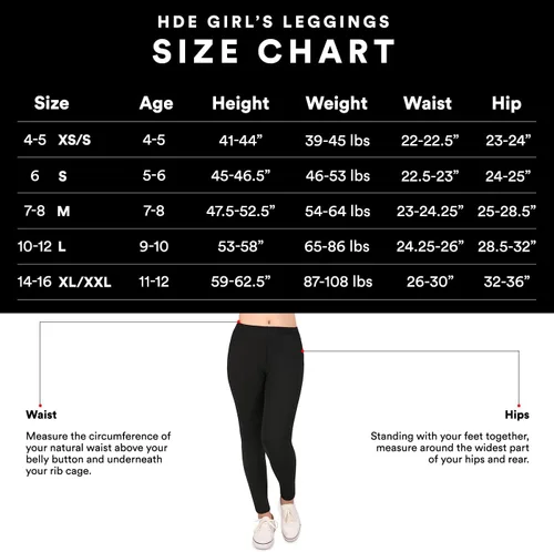 Vista 3 de HDE Leggings navideños elásticos hasta el tobillo a rayas para niña