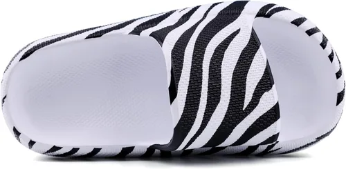 Vista 5 de FJPTREN Zapatos de nube para niños y niñas, sandalias acolchadas antideslizantes, zapatos de ducha ligeros, plataforma para niños, suela gruesa
