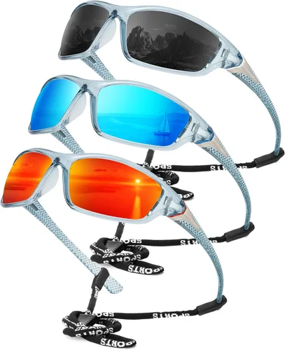 Vista 30 de KALIYADI 4 Pack Polarized Sunglasses-Men Sports Sun-glasses: Mens Sunglasses UV Protection for Fishing Driving Cycling
