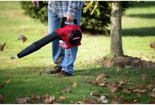 Vista 8 de Troy-Bilt Soplador de hojas de gas, 25 cc, velocidad variable (TB400), rojo