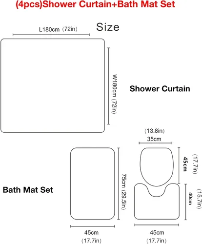 Vista 8 de Juego de 4 cortinas de ducha con diseño de rana divertida color verde con tapete de baño, diseño de rana en hojas, tapete de baño para niños, tapete
