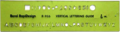 Vista 13 de Plantilla de letras y números verticales góticos, tamaño de 1 pulgada, 1 cada uno (R918)