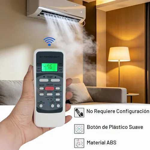 Vista 3 de Mando a distancia de repuesto compatible con MrCool Midea Aire acondicionado remoto RG51F/EU1 RG51F1/EU1 RG51F3/EU1