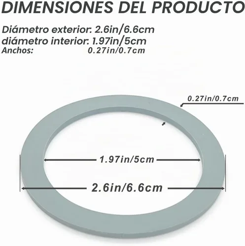 Vista 2 de Juntas de anillo de sellado de licuadora, junta tórica, junta tórica, goma compatible con modelos Oster y Osterizer Blender (paquete de 4)