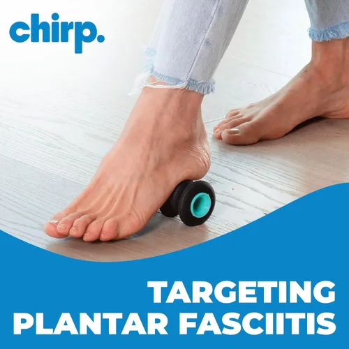 Vista 5 de Chirp Wheel XR Rodillo de Masaje para Pies - Masaje Dirigido para Fascitis Plantar y Fatiga de Pies, Alivio del Dolor del Arco, y Recuperación