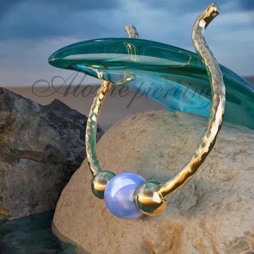Vista 28 de Fake Opal Septum Rings