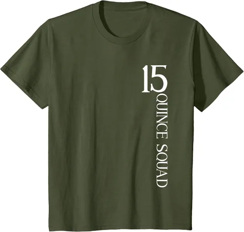Vista 75 de Quince Squad Quinceanera 15th Birthday - Camiseta de quinceañera para niñas Asphalt Grey