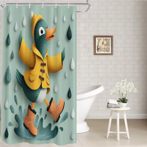 Vista 60 de Batmerry Maritime Nautical Hookless Shower Curtain with Snap in Liner Set, Anchors Ship Wheel Bath Curtain Magnetic Hem Quick-Drying Waterproof