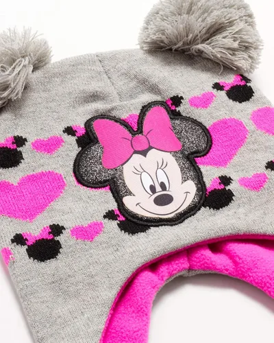 Vista 4 de Disney Girls Minnie Mouse and Vampirina Winter Hat and 2 Pair Mitten or Glove Set (ToddlerLittle Girl)