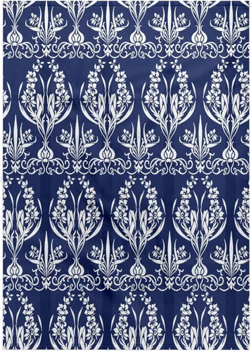 Vista 8 de Toalla de mano de damasco floral de estilo rústico francés 3D rosa en azul, 15 x 22 pulgadas