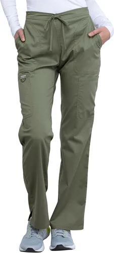 Vista 25 de Cherokee - Pantalones quirúrgicos elásticos Workwear Revolution WW120 para mujer, suaves y con cordón ajustable Negro