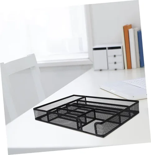 Vista 9 de Caja de almacenamiento de escritorio, cajón, suministros de oficina, organizador de escritorio, organizador de lápiz labial, bandeja organizadora