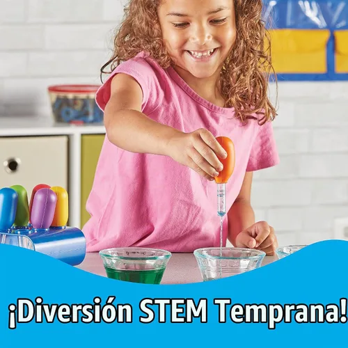 Vista 2 de Learning Resources goteros jumbo - experimentos científicos para niños, juguetes sensoriales para mesa de agua, herramientas para niños pequeños