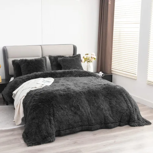 Vista 14 de YUSOKI manta de piel sintética extrasuave con pelos largos, transpirable, de 50 x 60 pulgadas, mullida, acogedora y cómoda, de microfibra de lujo