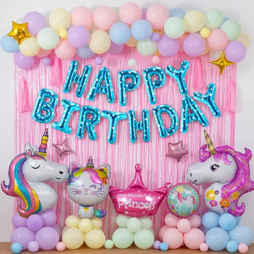 Vista 4 de CANREVEL Cartel de feliz cumpleaños, 13 letras de papel de aluminio de Mylar de 16 pulgadas, decoraciones de fiesta de cumpleaños para niños