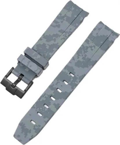 Vista 57 de Correa de camuflaje para Omega Moon Curvo Extremo Pulsera de goma de silicona Hombres Mujeres Sport Watch Band Accesorio 0.787 in
