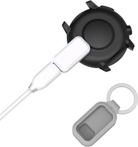 Vista 3 de Smartwatch Charging Adapter with Silicone Carry Holder, Power Accessory for Travel Storage Use Portable Pin-Head Black