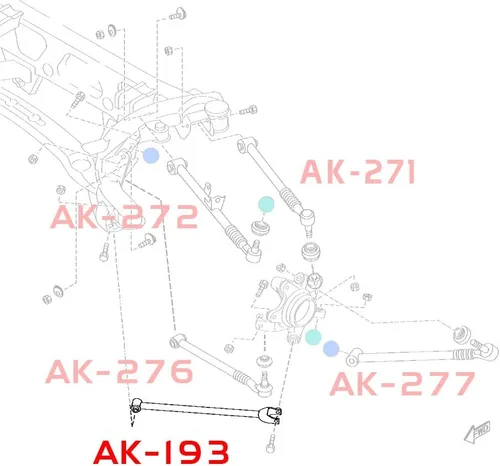 Vista 5 de Godspeed AK-193-B Brazos traseros inferiores ajustables, rodamientos esféricos, juego de 2, compatible con Mazda Miata MX-5 (NC) 2006-14