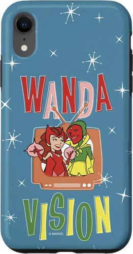 Vista 25 de Marvel WandaVision Wanda & Vision Retro TV Artwork - Carcasa para iPhone 17