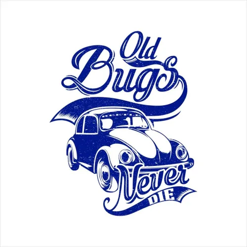 Vista 2 de Volkswagen Old Bugs Never Die Beetle - Camiseta para hombre