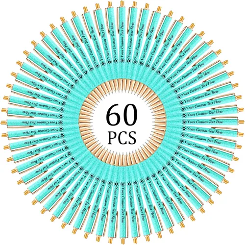 Vista 52 de Hasta 100 bolígrafos personalizados con nombre a granel, bolígrafo con purpurina de impresión personalizada, grabado gratis, texto con logotipo