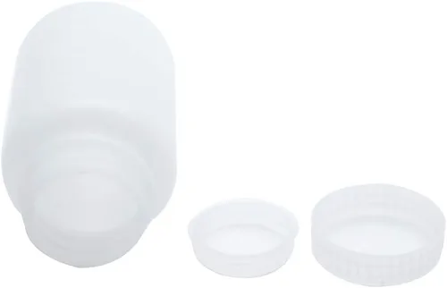 Vista 3 de Sscon Botellas de reactivo de laboratorio de boca ancha de plástico de 3.4 fl oz, botellas de sellado de muestras (blanco) Sealing Bottles(White)