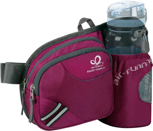 Vista 11 de Waterfly - Cangurera de senderismo con soporte para botella de agua para hombres y mujeres, para correr y pasear al perro, para iPhone 8 Plus