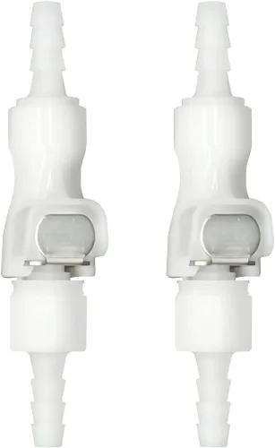 Vista 10 de 2Pcs 1/8" 3/16" 1/4" 1/8" Codo de 90 Grados de Tubo de Plástico Conector Rápido de Manguera en Línea Desconexión de Manguera Púas de Inserción