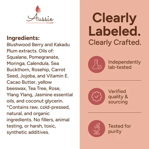 Vista 6 de Blushwood Beauty - Suero facial botánico de Blushwood Berry (EBC-46) + Kakadu Plum Vitamina C, suero facial hidratante antioxidante para brillo