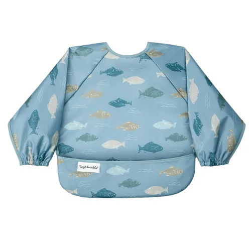 Vista 44 de Tiny Twinkle - Babero a prueba de suciedad para bebés y niños pequeños, bonito, de manga larga, impermeable, lavable a máquina, cierre a prueba