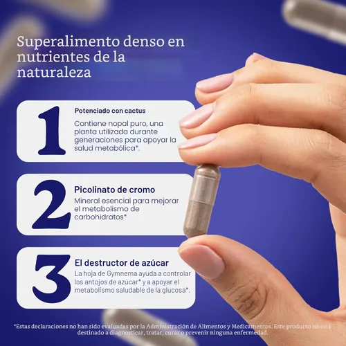 Vista 5 de Santo Remedio Super Nopal, suplemento diario de fibra, 60 cápsulas