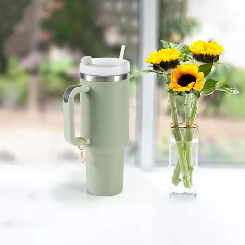 Vista 5 de Accesorios de dije de letra para taza Stanley, dije de mango de letra de identificación de acero inoxidable, dije de letra de mango de taza de agua