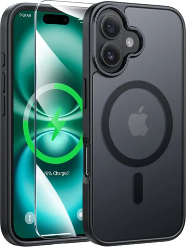 Vista 139 de FNTCASE - Funda para iPhone 16 Pro: magnética, mate, translúcida, de grado militar, protectora contra caídas, resistente, fina, duradera y a prueba