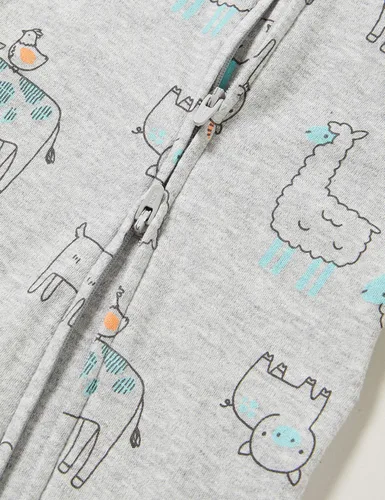 Vista 4 de Simple Joys by Carter's Baby Boys' 2-Way Zip Cotton Footed Sleep and Play, Pack of 2