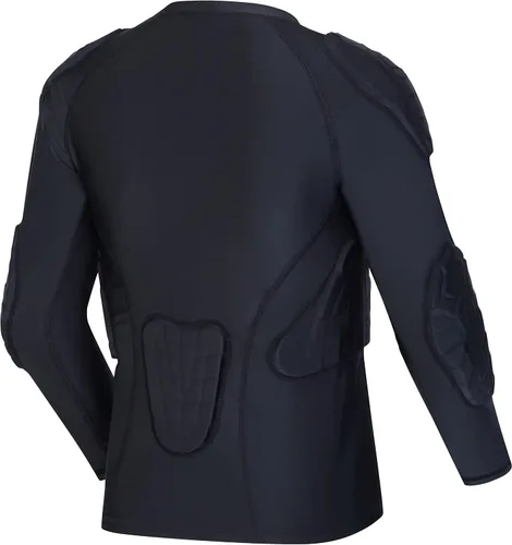 Vista 2 de Camisa de compresión acolchada para niños, camisa de manga larga protectora para jóvenes