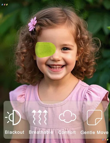 Vista 2 de Paquete de 20 parches adhesivos para los ojos para niños - Parche médico transpirable para los ojos para tratamiento de ambliopía (ojo perezoso)