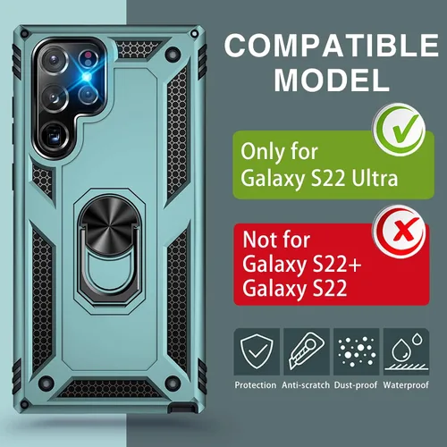 Vista 7 de Funda protectora resistente para Samsung Galaxy S22 Ultra de grado militar, a prueba de golpes, Galaxy S22 Ultra 5G, funda protectora resistente
