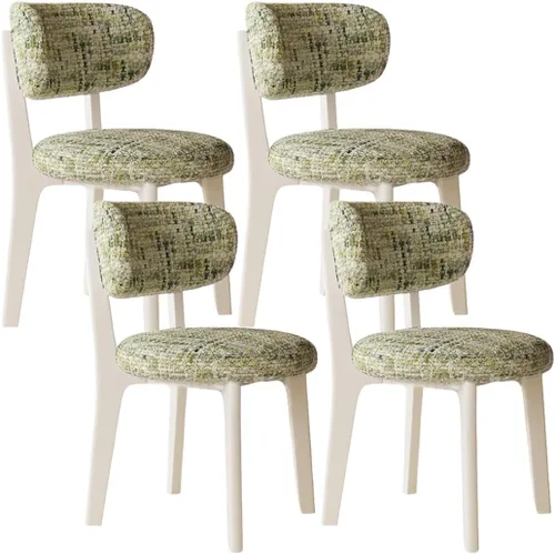 Vista 39 de YVYKFZD Solid Wood Dining Chairs, Armless Dining Room Chair Set, Upholstered Kitchen Chairs, Living Room Chair with Removable Fabric Seat Cushion