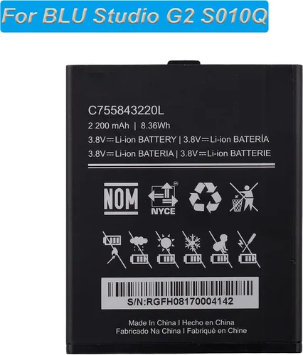Vista 2 de Batería de repuesto C755843220L compatible con BLU Studio G2 S010Q con herramientas