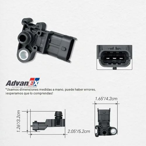 Vista 5 de MAP - Sensor de presión absoluta del colector compatible con Buick Allure/Regal, Cadillac CTS/Escalade/XTS Chevrolet